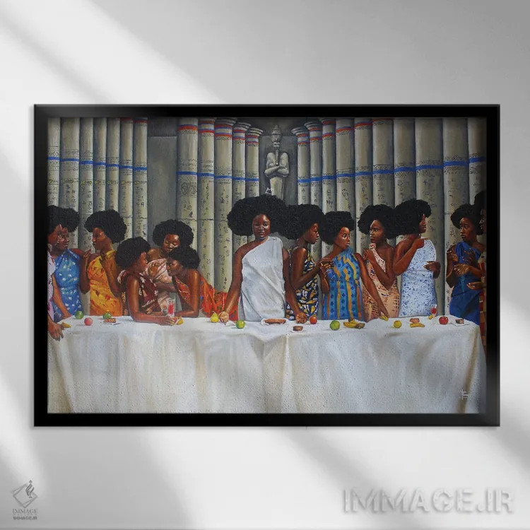 تابلو شام آخر اثر آلو پروسپر - نمای قابدار مشکی