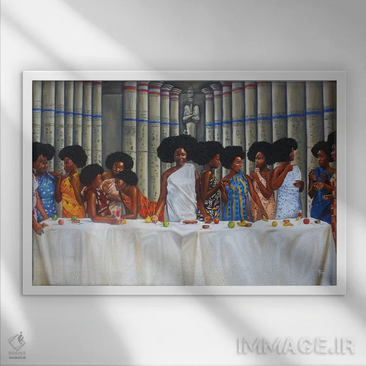 تابلو شام آخر اثر آلو پروسپر - نمای قابدار سفید