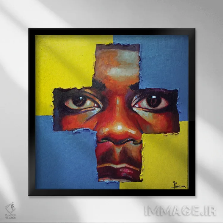 تابلو کمپوزیسیون شماره یک اثر آلو پروسپر - نمای قابدار مشکی