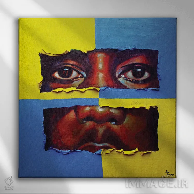 تابلو کمپوزیسیون شماره پنج اثر آلو پروسپر - نمای روبهرو روی دیوار