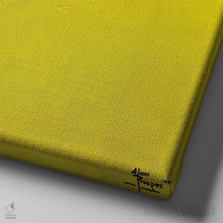 تابلو کمپوزیسیون شماره دو اثر آلو پروسپر - نمای نزدیک بافت بوم