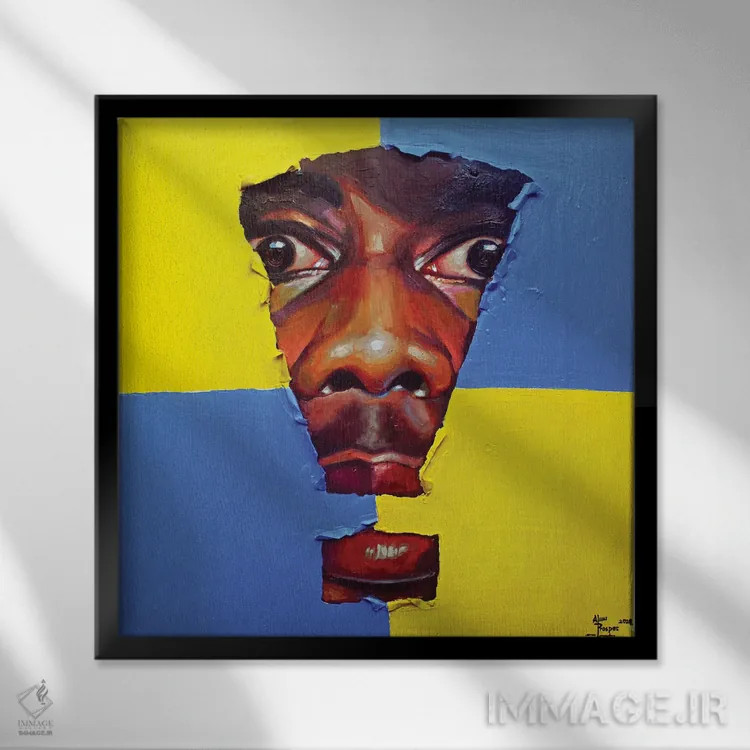 تابلو کمپوزیسیون شماره دو اثر آلو پروسپر - نمای قابدار مشکی