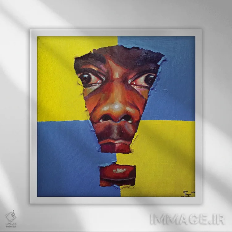 تابلو کمپوزیسیون شماره دو اثر آلو پروسپر - نمای قابدار سفید