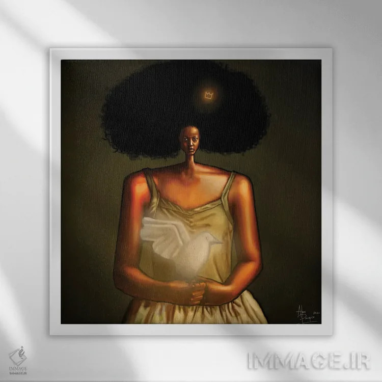 تابلو طرفدار صلح اثر آلو پروسپر - نمای قابدار سفید