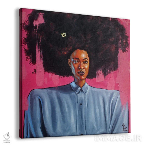 تابلو پرترهٔ بانویی با حلقهٔ بینی اثر آلو پروسپر - نمای پرسپکتیو محصول