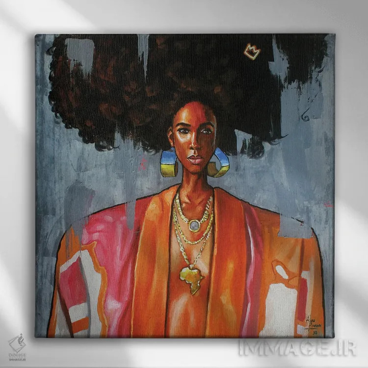 تابلو دختر غربی اثر آلو پروسپر - نمای روبهرو روی دیوار