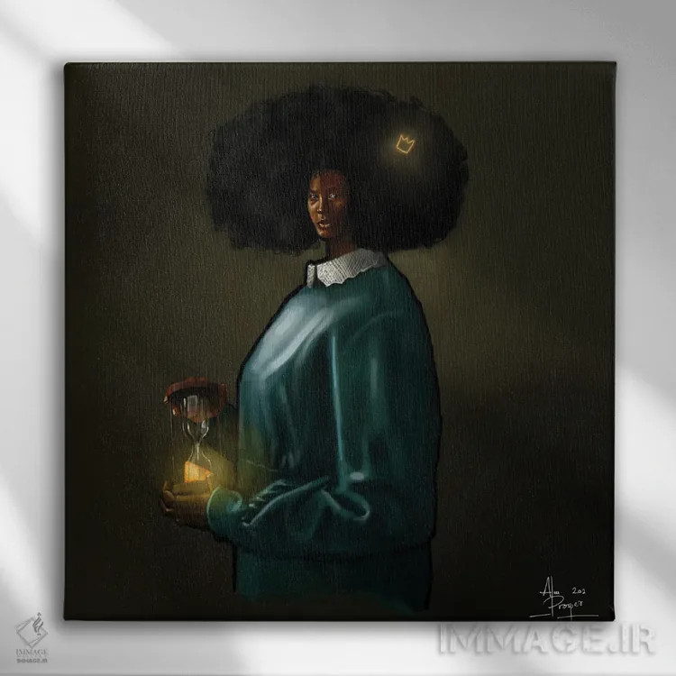 تابلو زمان فرا رسیده است اثر آلو پروسپر - نمای روبهرو روی دیوار