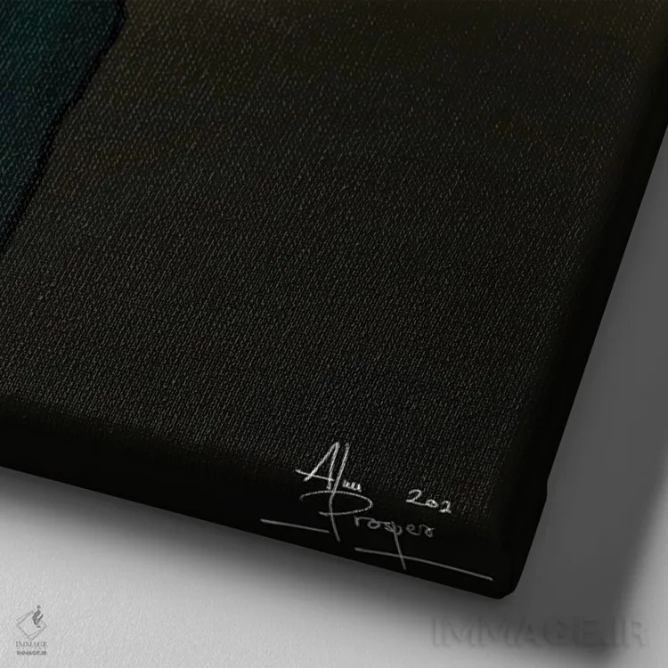 تابلو زمان فرا رسیده است اثر آلو پروسپر - نمای نزدیک بافت بوم