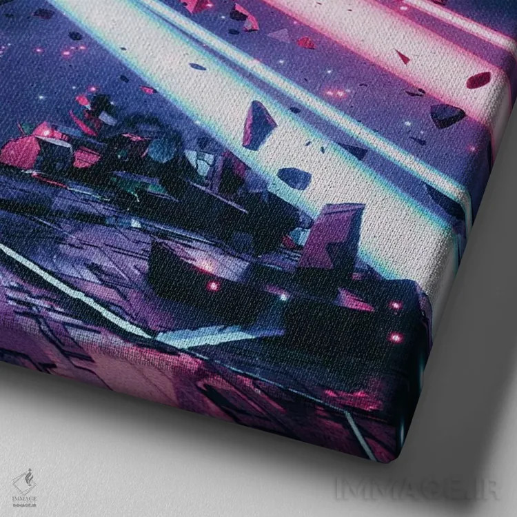 تابلو ستارهٔ جهنم اثر آدام پریستر - نمای نزدیک بافت بوم