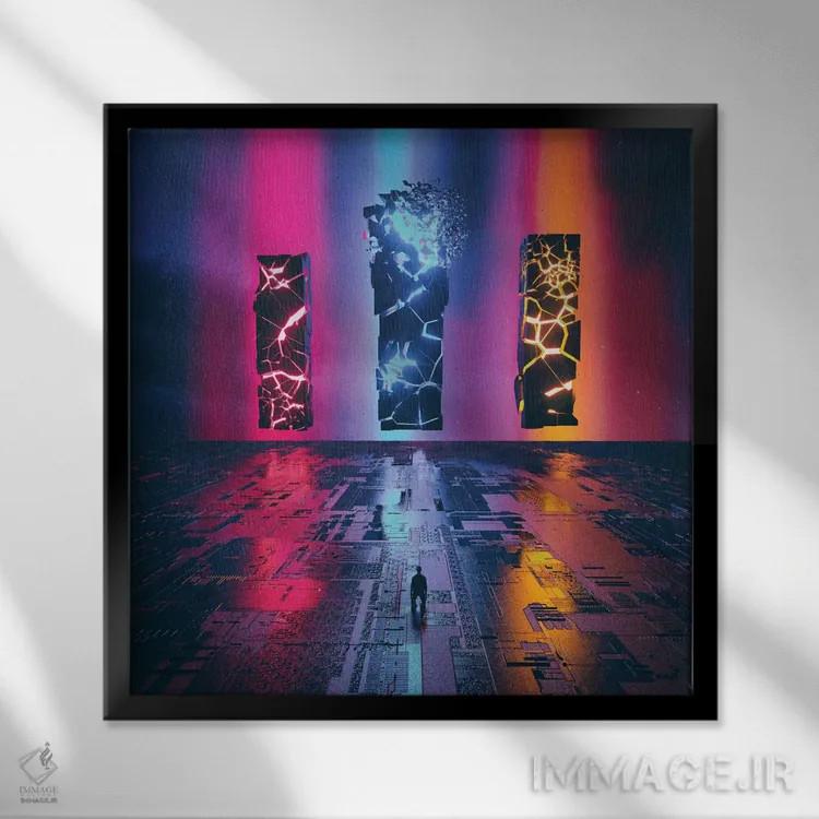 تابلو فوبار ۱۰ هزار (Fubar10K) اثر آدام پریستر - نمای قابدار مشکی