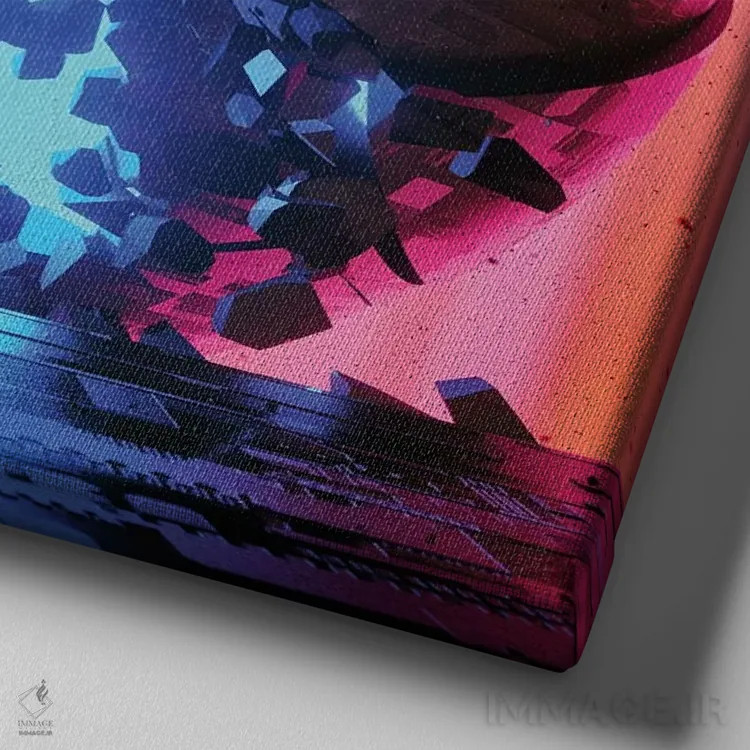 تابلو تتسوئو اثر آدام پریستر - نمای نزدیک بافت بوم