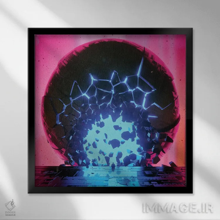 تابلو تتسوئو اثر آدام پریستر - نمای قابدار مشکی