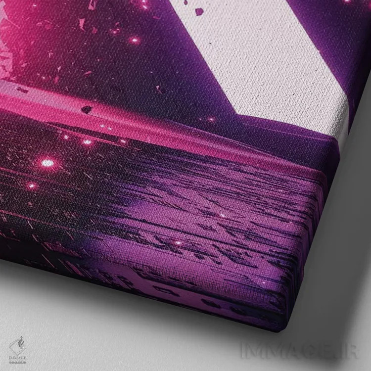 تابلو حواسپرت اثر آدام پریستر - نمای نزدیک بافت بوم