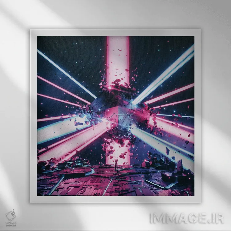 تابلو ستارهٔ جهنم اثر آدام پریستر - نمای قابدار سفید