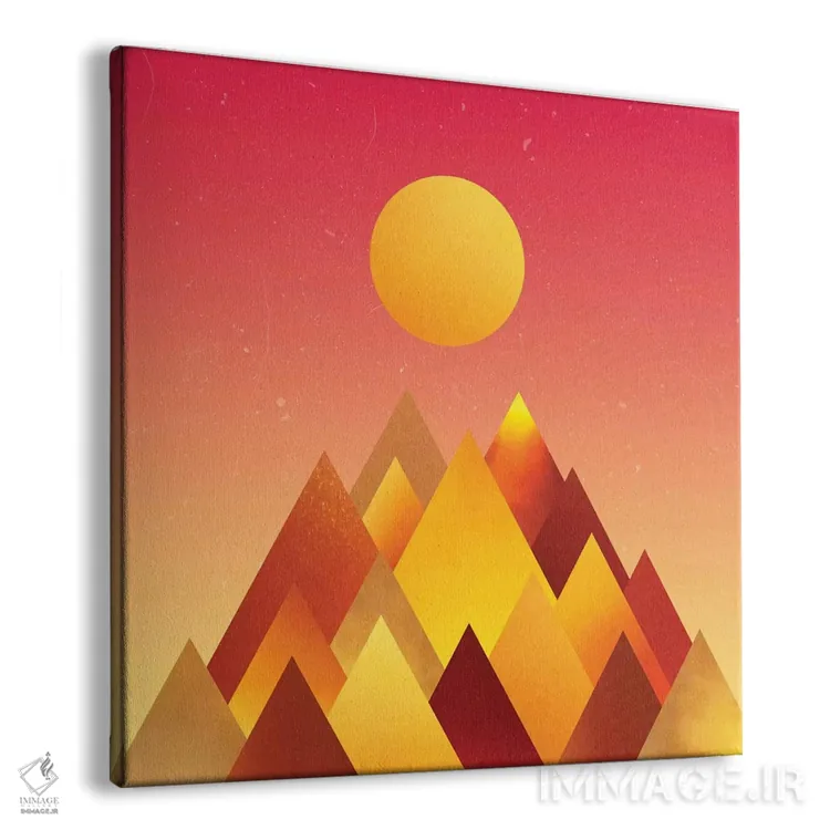 تابلو بوم و پوستر دیواری طرح «Hot Mountains II» اثر Adam Priester - نمای پرسپکتیو محصول