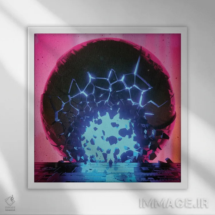 تابلو تتسوئو اثر آدام پریستر - نمای قابدار سفید