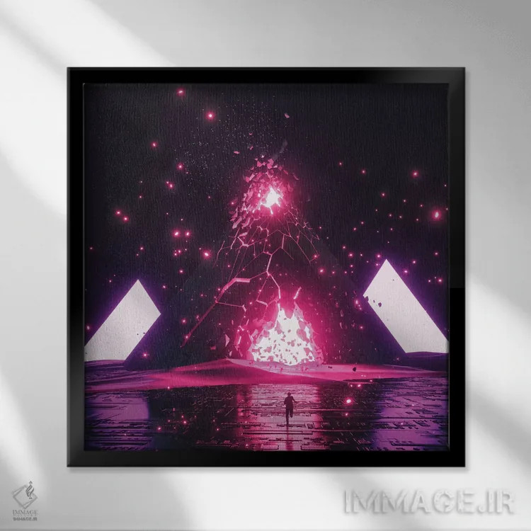 تابلو حواسپرت اثر آدام پریستر - نمای قابدار مشکی