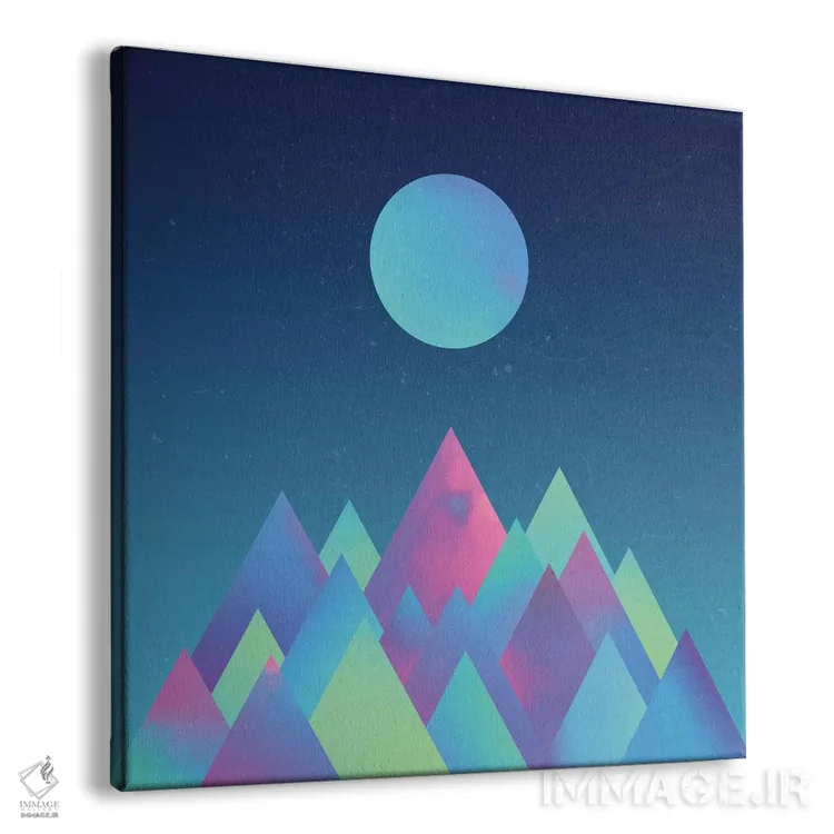 تابلو بوم و پوستر دیواری طرح «Moon Mountains» اثر Adam Priester - نمای پرسپکتیو محصول