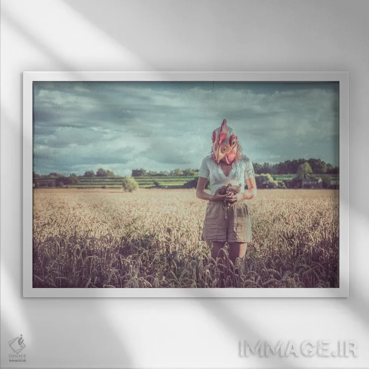 تابلو پرترهٔ خانوادگی II اثر آلساندرو پاسرینی - نمای قابدار سفید