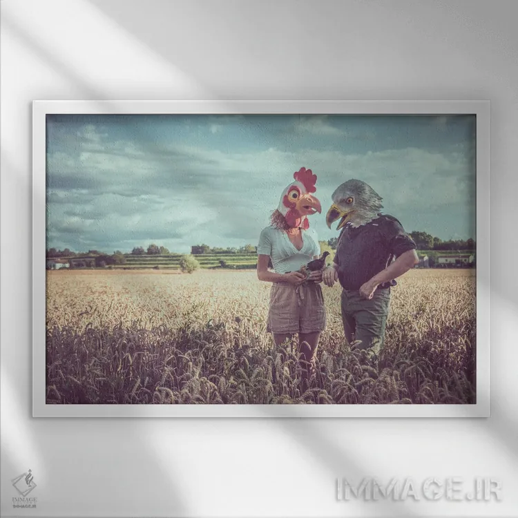 تابلو پرترهٔ خانوادگی III اثر آلساندرو پاسرینی - نمای قابدار سفید