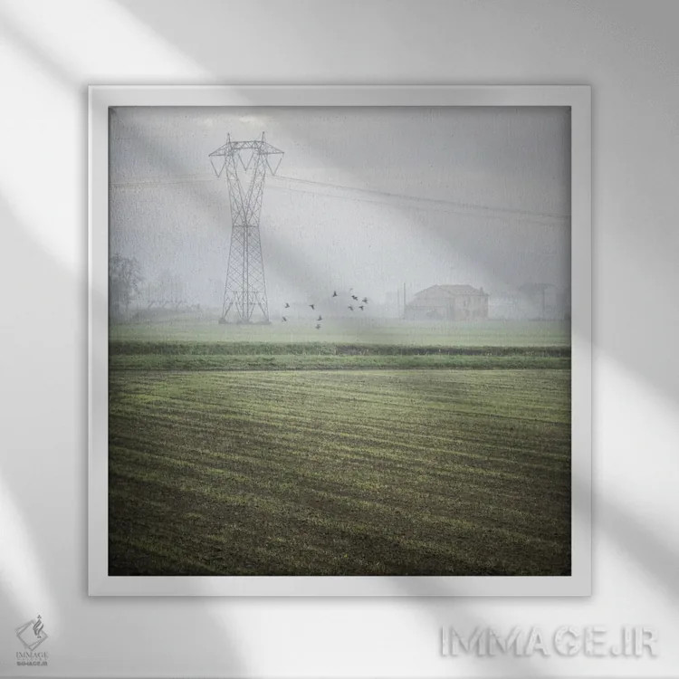 تابلو دلتا III اثر آلساندرو پاسرینی - نمای قابدار سفید