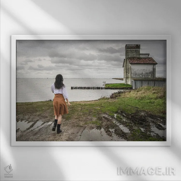 تابلو انسان کوچک I اثر آلساندرو پاسرینی - نمای قابدار سفید