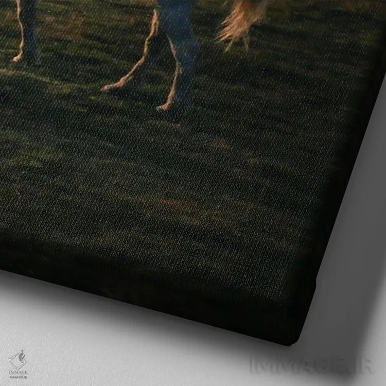 تابلو تبت کوچک XXV اثر آلساندرو پاسرینی - نمای نزدیک بافت بوم