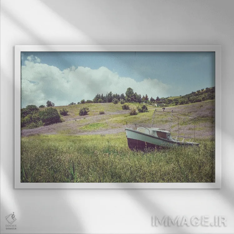 تابلو آبروتزو IV (منطقهای در ایتالیا) اثر آلساندرو پاسرینی - نمای قابدار سفید