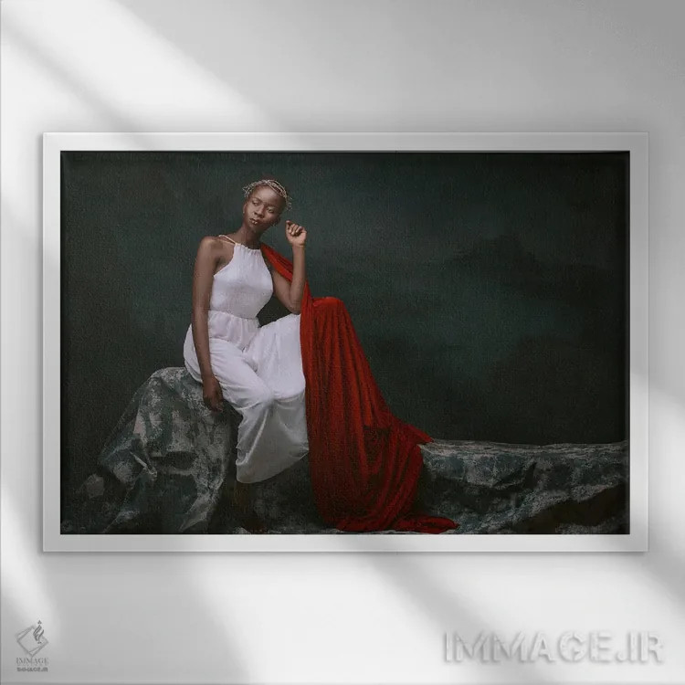 تابلو زیبایی سلطنتی II اثر آدنیران آدسانیا - نمای قابدار سفید