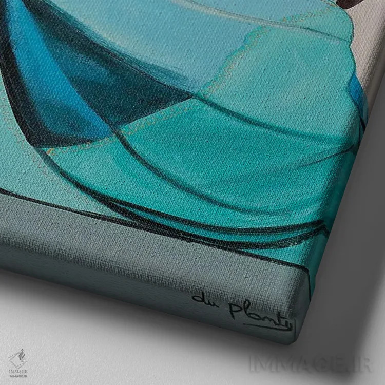 تابلو پلاور، هند (گفتگو یا مناظره - در پرانتز) اثر آن دو پلنتی - نمای نزدیک بافت بوم