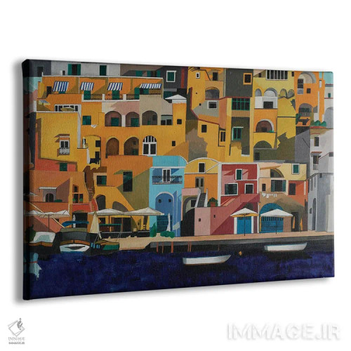 تابلو پروچیدا و قایقها، ایتالیا اثر آن دو پلنتی - نمای پرسپکتیو محصول