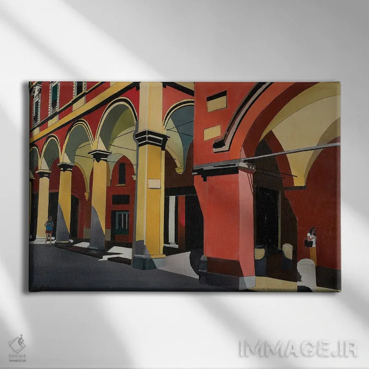 تابلو پیادهروی در بولونیا، ایتالیا اثر آن دو پلنتی - نمای روبهرو روی دیوار