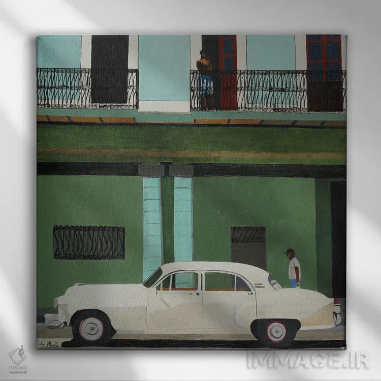 تابلو هاوانای سفید، کوبا اثر آن دو پلنتی - نمای روبهرو روی دیوار