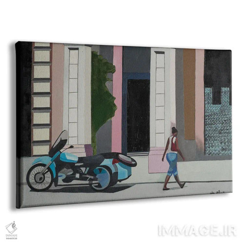 تابلو موتورسیکلت هاوانا، کوبا اثر آن دو پلنتی - نمای پرسپکتیو محصول