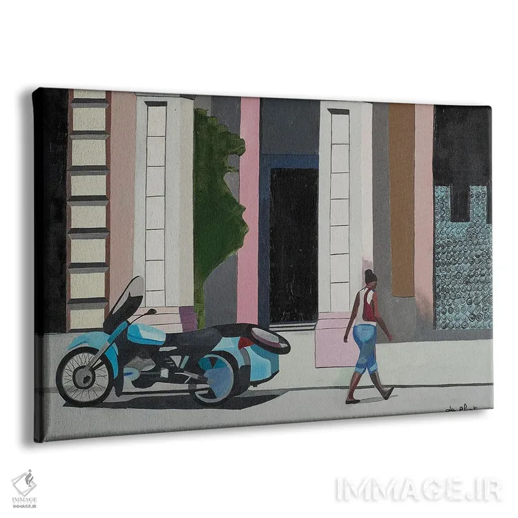 تابلو موتورسیکلت هاوانا، کوبا اثر آن دو پلنتی - نمای پرسپکتیو محصول