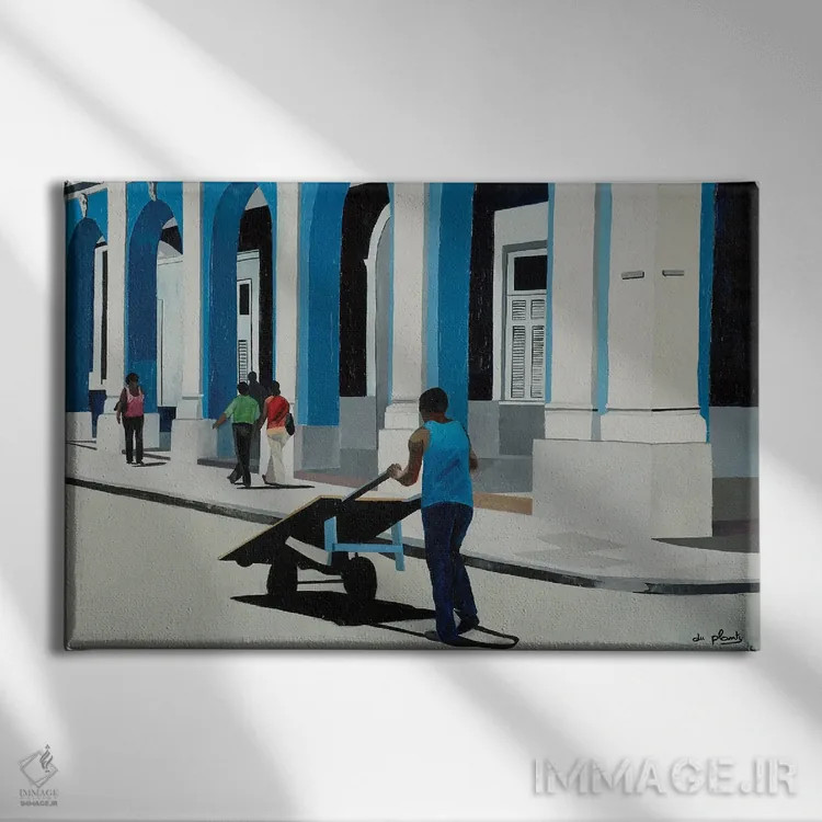 تابلو سیئنفوئگوس، کوبا اثر آن دو پلنتی - نمای روبهرو روی دیوار