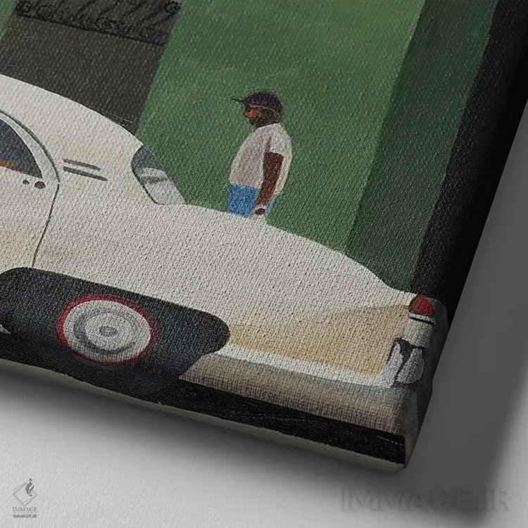 تابلو هاوانای سفید، کوبا اثر آن دو پلنتی - نمای نزدیک بافت بوم