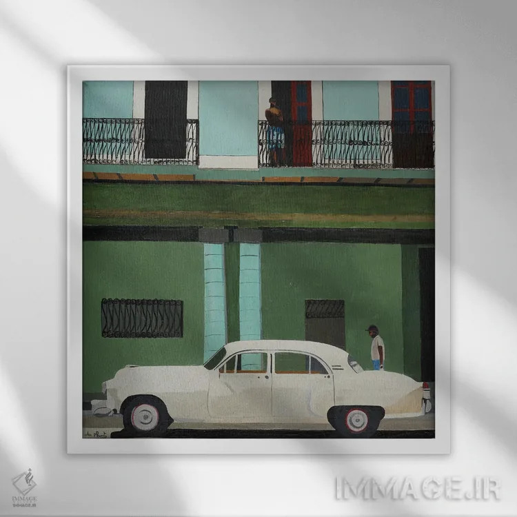 تابلو هاوانای سفید، کوبا اثر آن دو پلنتی - نمای قابدار سفید