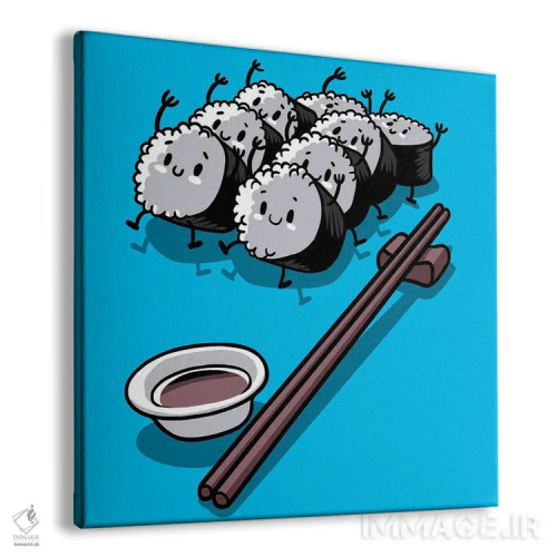 تابلو برنج کاوایی (سبک کارتونی ژاپنی) اثر آلبرتو پرز - نمای پرسپکتیو محصول