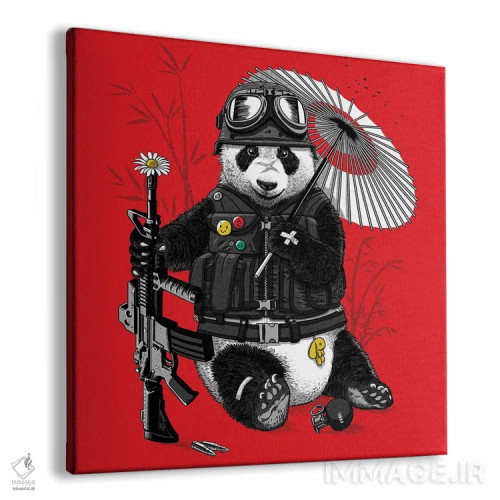 تابلو پاندای موتورسوار اثر آلبرتو پرز - نمای پرسپکتیو محصول