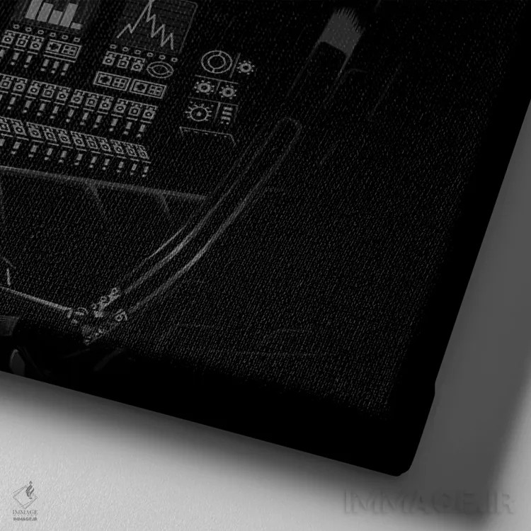 تابلو زحل (سیاره) اثر آلبرتو پرز - نمای نزدیک بافت بوم