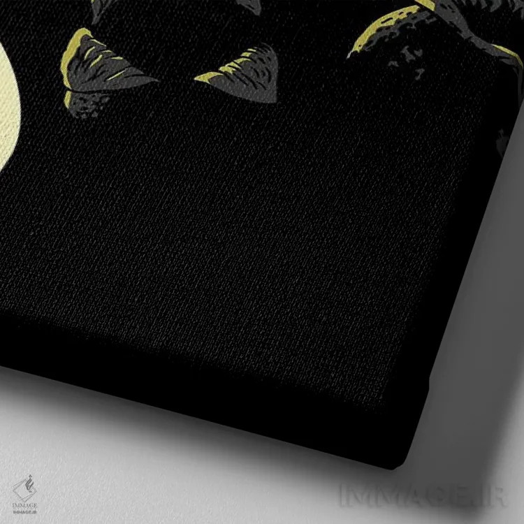 تابلو کابوس موجود فضایی اثر آلبرتو پرز - نمای نزدیک بافت بوم