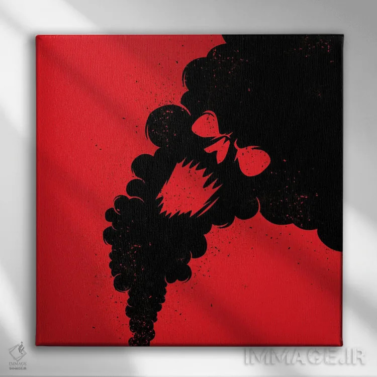 تابلو دود مرده اثر آلبرتو پرز - نمای روبهرو روی دیوار