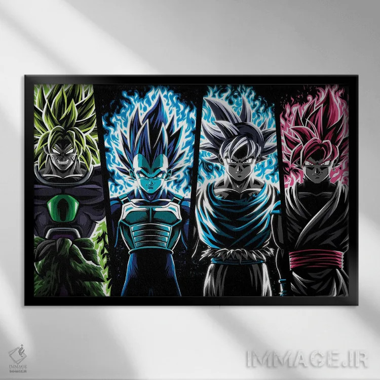 تابلو چهار جنگجو اثر آلبرتو پرز - نمای قابدار مشکی