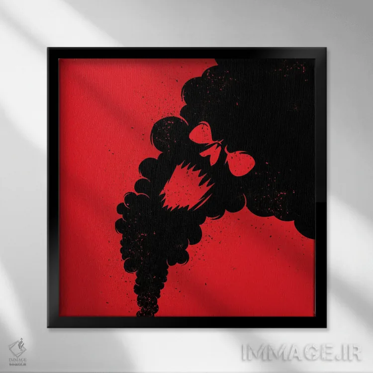 تابلو دود مرده اثر آلبرتو پرز - نمای قابدار مشکی