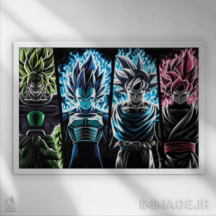 تابلو چهار جنگجو اثر آلبرتو پرز - نمای قابدار سفید