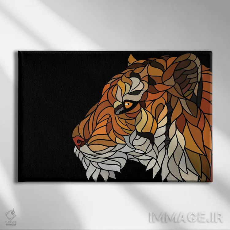 تابلو ببر مدرنگرا اثر آلبرتو پرز - نمای روبهرو روی دیوار