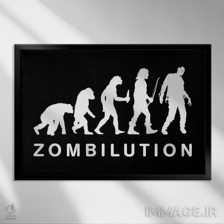 تابلو تحولات زامبیها اثر آلبرتو پرز - نمای قابدار مشکی