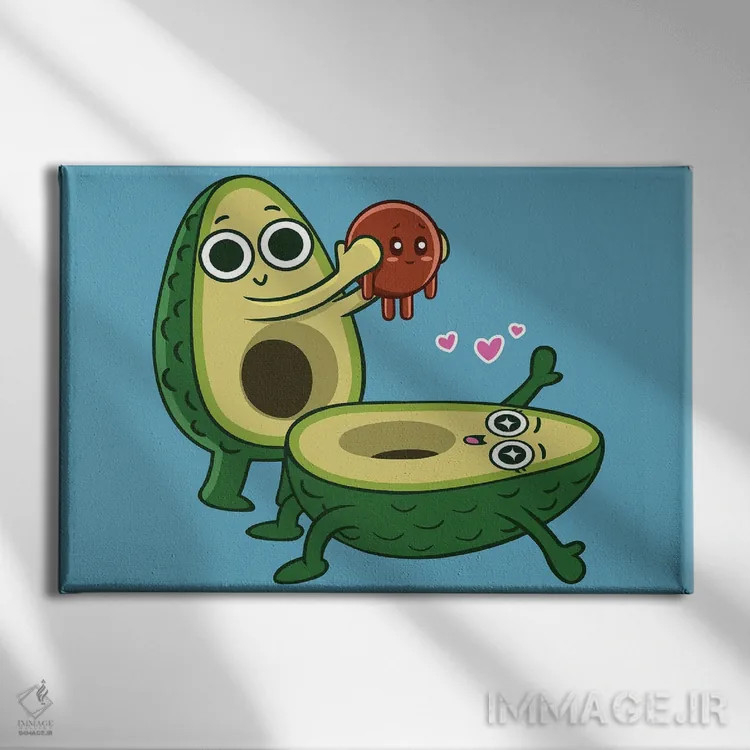 تابلو تحویل آووکادو اثر آلبرتو پرز - نمای روبهرو روی دیوار