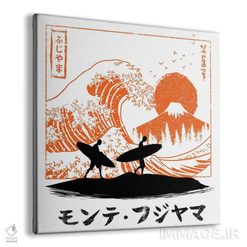 تابلو موجسواری روی موج در ژاپن اثر آلبرتو پرز - نمای پرسپکتیو محصول